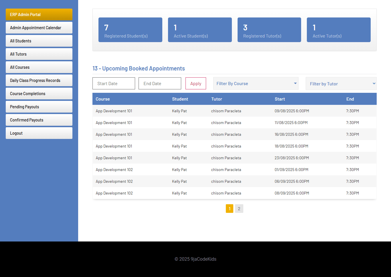 9jacodekids ERP Admin Portal
