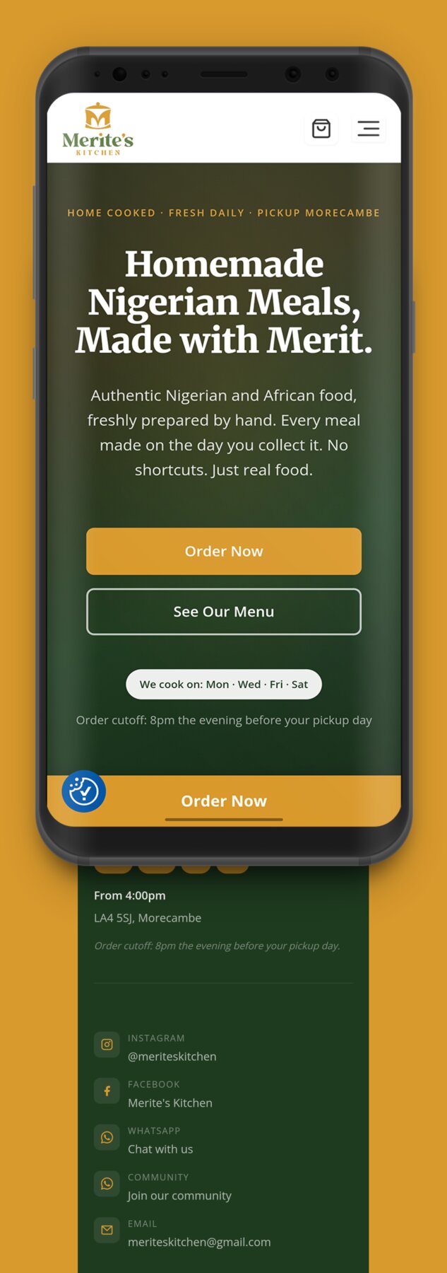 Merite's Kitchen Website